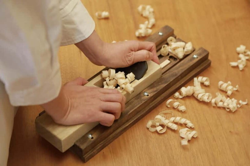 Chopstick Making Workshop in Ginza - Planning With a Hand Plane: Where the Strength and Skill Kick In