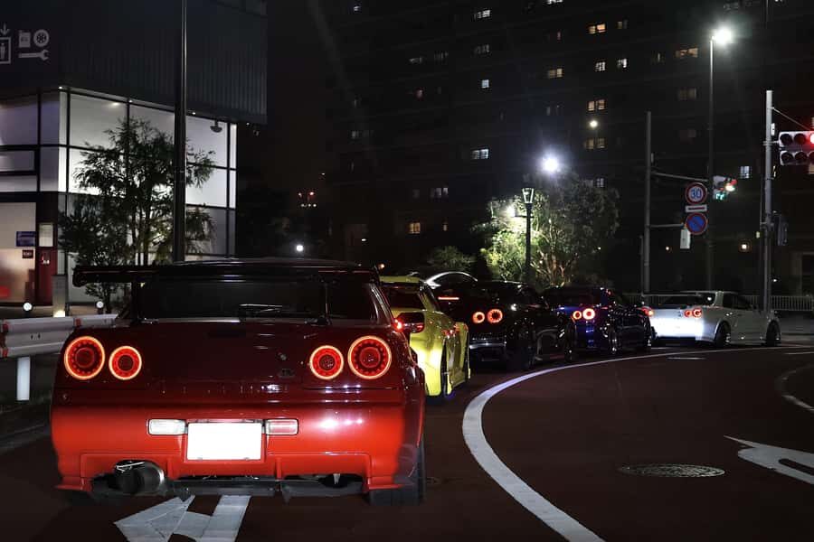 Daikoku & Tokyo Private JDM Tour by 700HP R34 GT-R - Daikoku PA street meet: what to expect when the scene turns up