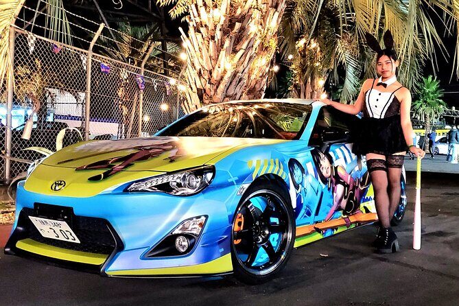 JDM Itasha trip to famous car meet up spot Daikoku Parking - Rainbow Bridge to Odaiba: the night-sky photo moment you came for