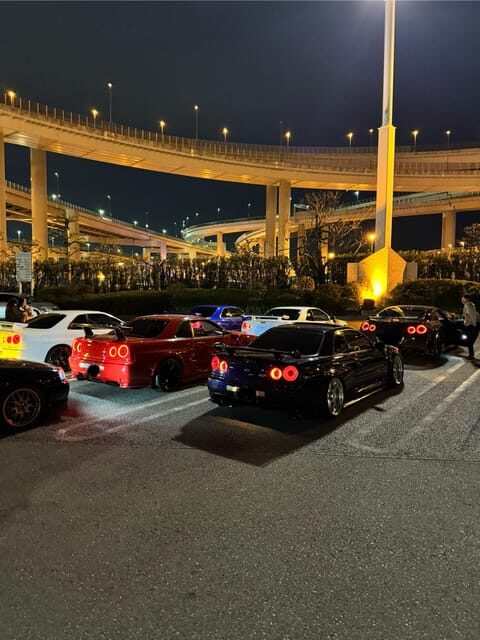 【R34】Tokyo:Private Daikoku tour in Modified R34 - Rainbow Bridge pass: the photo finish and the Tokyo contrast