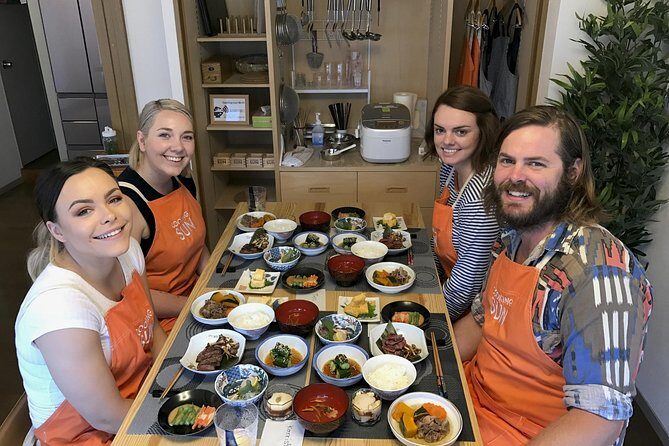 Small-Group Wagyu Beef and 7 Japanese Dishes Tokyo Cooking Class - What you eat: sake, green tea, and a meal you can copy later