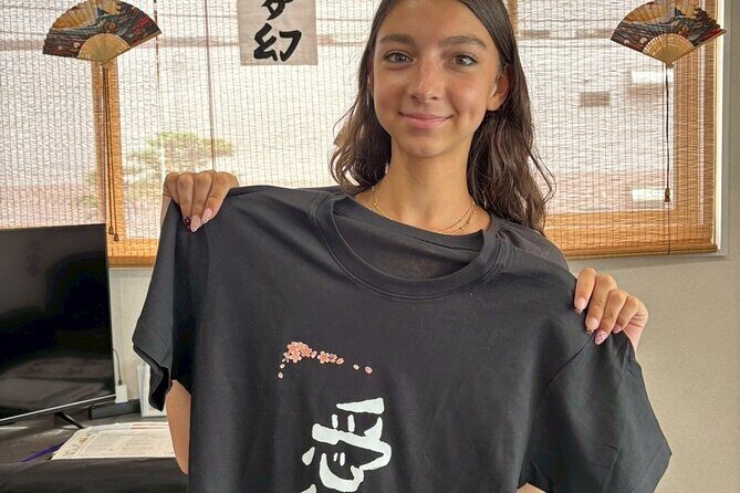 Tokyo Asakusa:Calligraphy & Make T-shirt Activity - Choosing Your Design and Deciding Where It Prints