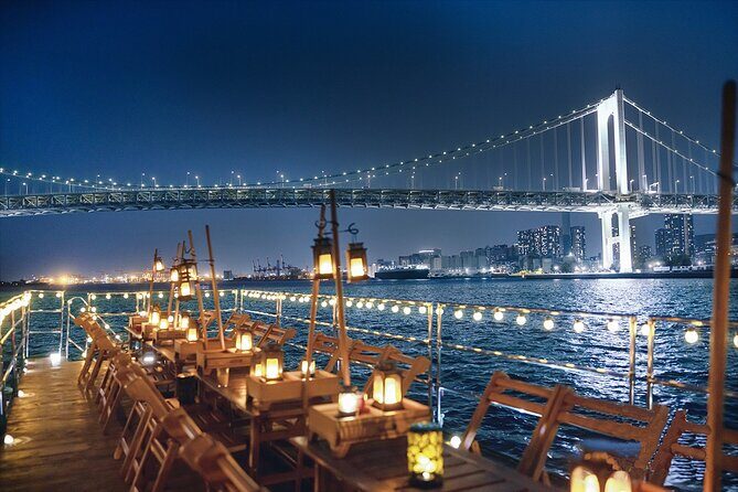 Tokyo Bay Yakatabune Dinner/Day Cruise with Japan Show and Drinks - Rainbow Bridge, Odaiba, Fuji TV, and Tokyo Tower: what you’ll see in order