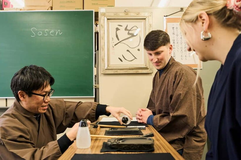 Tokyo: Calligraphy Workshop & Original T-Shirt Creation - Writing your calligraphy on a T-shirt (and the extra ¥4,000 decision)