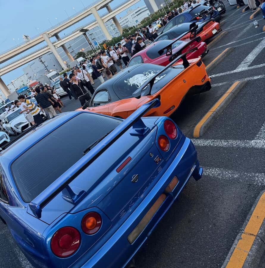Tokyo: Daikoku PA & Shibuya Private Tour in a WRX STI - Daikoku PA at night: the reason this tour exists