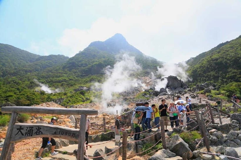 Tokyo: Mt. Fuji Tour, Hakone Ropeway, Owakudani, Lake Ashi - Owakudani Volcanic Valley: steam, sulfur air, and the black eggs