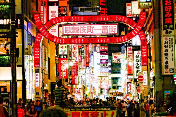 Tokyo Night Foodie Tour in Shinjuku - Seasonal Sushi, Wagyu Beef - Godzilla Road and the head: a five-minute stop that lands
