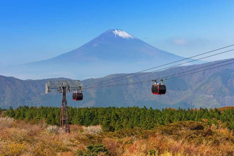 Tokyo:Sea of Mount Fuji, Hakone Ropeway, Ōwakudani, Enoshima - Lake Ashi: the torii-and-Fuji postcard moment