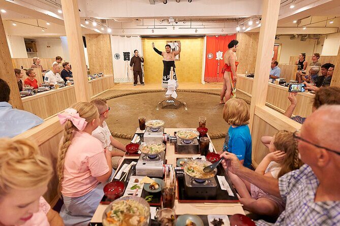 TokyoSumoShow, ChickenHotPot, and Mochi-Pounding by Pro Wrestlers - Ring entrance ceremony: where sumo’s drama starts