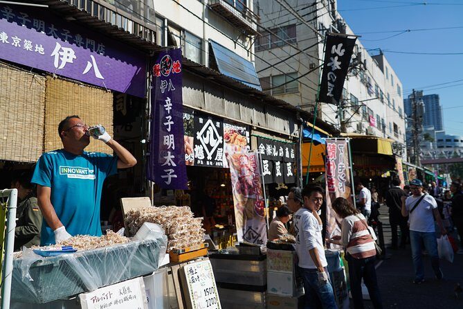 Tsukiji Fish Market Small-Group Food Walking Tour - Stop 3: Tsukiji Jogai Market snacks before you head out