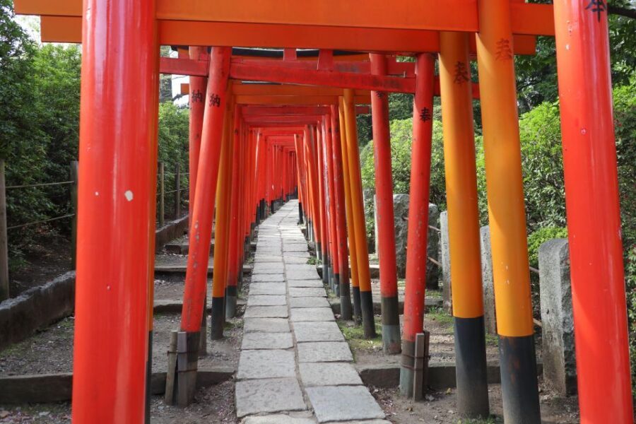 Yanaka District: Historical Walking Tour in Tokyo's Old Town - Nezu Shrine and the torii gate photo moment